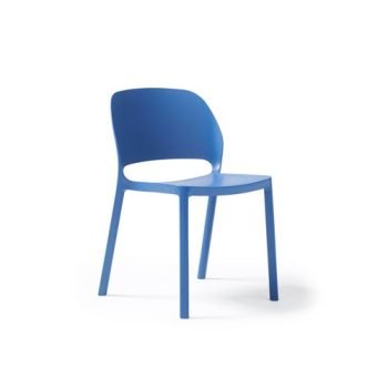 Contra one piece polypropylene chair in blue - CON300-BL