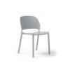 Contra one piece polypropylene chair in pearl grey - CON300-PG
