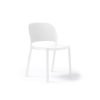 Contra one piece polypropylene chair in white - CON300-WH