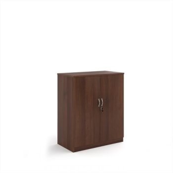 Systems double door cupboard 1200mm high - Walnut - DD12W