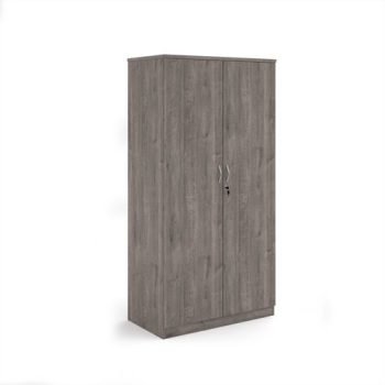 Systems double door cupboard 2000mm high - Grey Oak - DD20GO