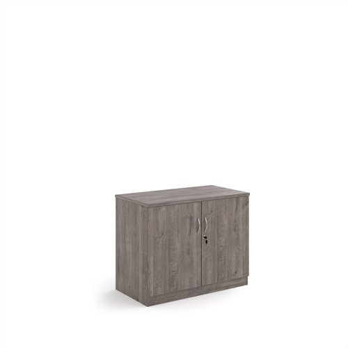 Systems double door cupboard 800mm high - Grey Oak - DD8GO