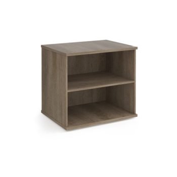 Deluxe desk high bookcase 600mm deep - Nebraska Oak - DHBCNO