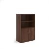 Deluxe combination unit with open top 1600mm high with 3 shelves - Walnut - DO16W