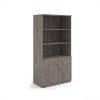 Deluxe combination unit with open top 2000mm high with 4 shelves - Grey Oak - DO20GO