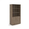 Deluxe combination unit with open top 2000mm high with 4 shelves - Nebraska Oak - DO20NO