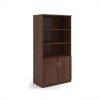 Deluxe combination unit with open top 2000mm high with 4 shelves - Walnut - DO20W