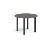 Circular black radial leg meeting table 1000mm - Onyx Grey - DRL1000C-K-OG