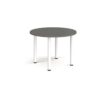 Circular white radial leg meeting table 1000mm - Onyx Grey - DRL1000C-WH-OG