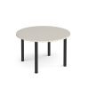 Circular black radial leg meeting table 1200mm - Light Grey - DRL1200C-K-LG