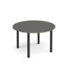 Circular black radial leg meeting table 1200mm -Onyx Grey - DRL1200C-K-OG