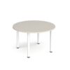 Circular white radial leg meeting table 1200mm - Light Gret - DRL1200C-WH-LG
