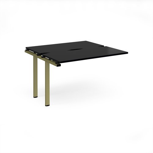 Adapt add on unit single 1200mm x 1200mm - green frame black top - E1212-AB-GN-BK