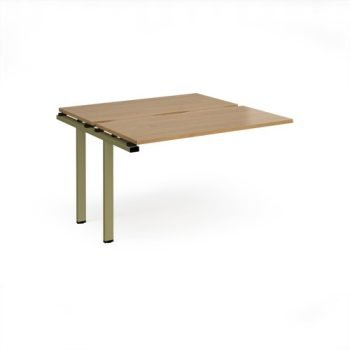 Adapt add on unit single 1200mm x 1200mm - green frame Oak Top - E1212-AB-GN-O