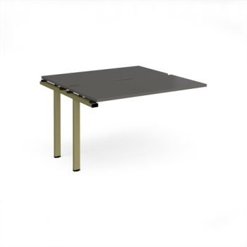 Adapt add on unit single 1200mm x 1200mm - green frame storm grey top - E1212-AB-GN-OG