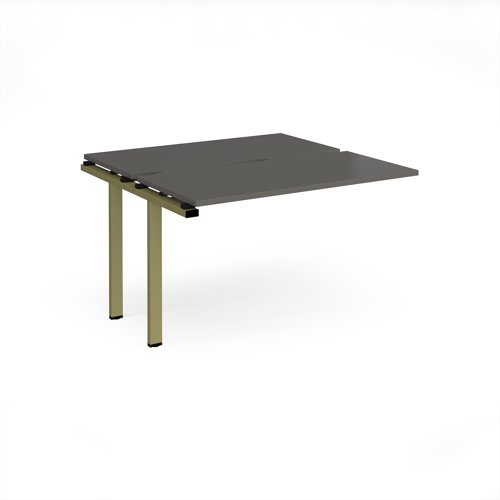 Adapt add on unit single 1200mm x 1200mm - green frame storm grey top - E1212-AB-GN-OG