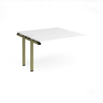 Adapt add on unit single 1200mm x 1200mm - green frame White Top - E1212-AB-GN-WH