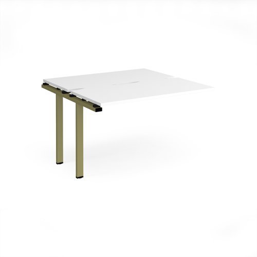 Adapt add on unit single 1200mm x 1200mm - green frame White Top - E1212-AB-GN-WH