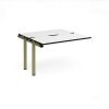 Adapt add on unit single 1200mm x 1200mm - green frame White Top black edge - E1212-AB-GN-WK