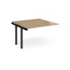 Adapt add on unit single 1200mm x 1200mm - black frame Oak Top - E1212-AB-K-O