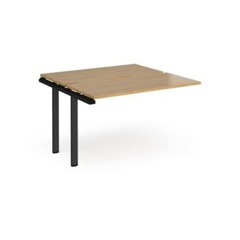 Adapt add on unit single 1200mm x 1200mm - black frame Oak Top - E1212-AB-K-O