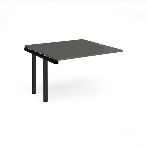Adapt add on unit single 1200mm x 1200mm - black frame storm grey top - E1212-AB-K-OG