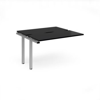 Adapt add on unit single 1200mm x 1200mm - silver frame black top - E1212-AB-S-BK