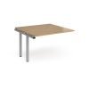 Adapt add on units back to back 1200mm x 1200mm - silver frame Oak Top - E1212-AB-S-O