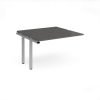 Adapt add on unit single 1200mm x 1200mm - silver frame storm grey top - E1212-AB-S-OG
