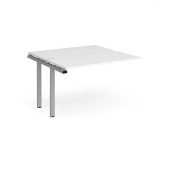 Adapt add on units back to back 1200mm x 1200mm - silver frame White Top - E1212-AB-S-WH