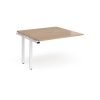 Adapt add on units back to back 1200mm x 1200mm - white frame Beech top - E1212-AB-WH-B