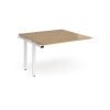 Adapt add on units back to back 1200mm x 1200mm - white frame Oak Top - E1212-AB-WH-O