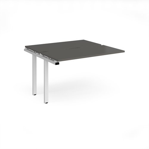 Adapt add on unit single 1200mm x 1200mm - white frame storm grey top - E1212-AB-WH-OG