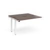 Adapt add on units back to back 1200mm x 1200mm - white frame Walnut top - E1212-AB-WH-W