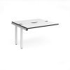Adapt add on unit single 1200mm x 1200mm - white frame White Top black edge - E1212-AB-WH-WK