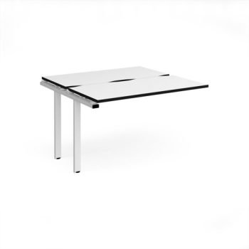 Adapt add on unit single 1200mm x 1200mm - white frame White Top black edge - E1212-AB-WH-WK