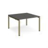 Adapt back to back desks 1200mm x 1200mm - green frame storm grey top - E1212-GN-OG
