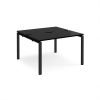 Adapt back to back desks 1200mm x 1200mm - black frame black top - E1212-K-BK
