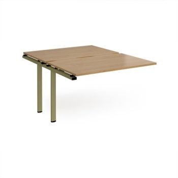 Adapt add on unit single 1200mm x 1600mm - green frame Oak Top - E1216-AB-GN-O