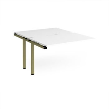 Adapt add on unit single 1200mm x 1600mm - green frame White Top - E1216-AB-GN-WH