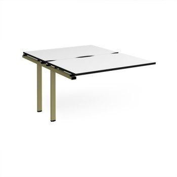 Adapt add on unit single 1200mm x 1600mm - green frame White Top black edge - E1216-AB-GN-WK