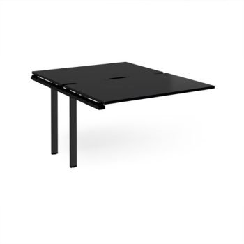 Adapt add on unit single 1200mm x 1600mm - black frame black top - E1216-AB-K-BK