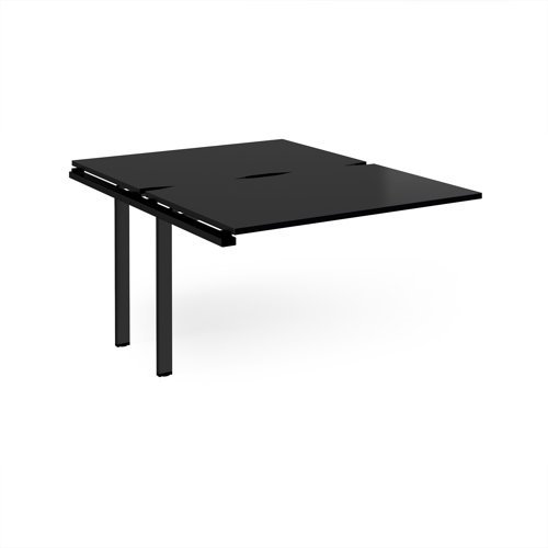 Adapt add on unit single 1200mm x 1600mm - black frame black top - E1216-AB-K-BK