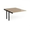 Adapt add on unit single 1200mm x 1600mm - black frame Kendal Oak Top - E1216-AB-K-KO