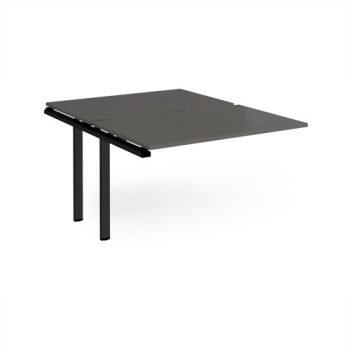 Adapt add on unit single 1200mm x 1600mm - black frame storm grey top - E1216-AB-K-OG