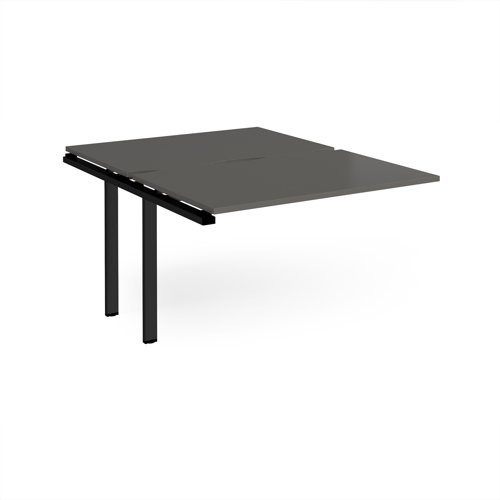 Adapt add on unit single 1200mm x 1600mm - black frame storm grey top - E1216-AB-K-OG