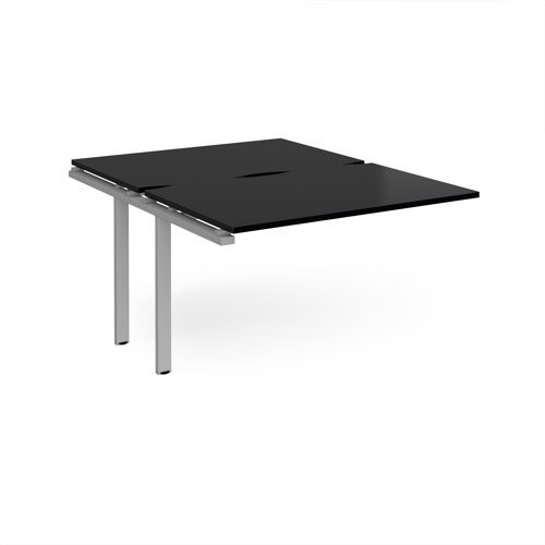Adapt add on unit single 1200mm x 1600mm - silver frame black top - E1216-AB-S-BK