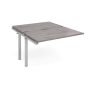 Adapt add on unit single 1200mm x 1600mm - silver frame Grey Oak Top - E1216-AB-S-GO
