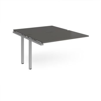 Adapt add on unit single 1200mm x 1600mm - silver frame storm grey top - E1216-AB-S-OG