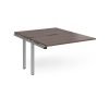Adapt add on units back to back 1200mm x 1600mm - silver frame Walnut top - E1216-AB-S-W